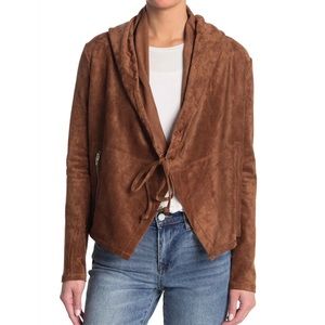 Blank NYC Faux Suede Long Sleeve Hoodie